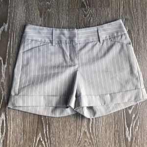 Size 2 grey w/ white stripes cuffed shorts